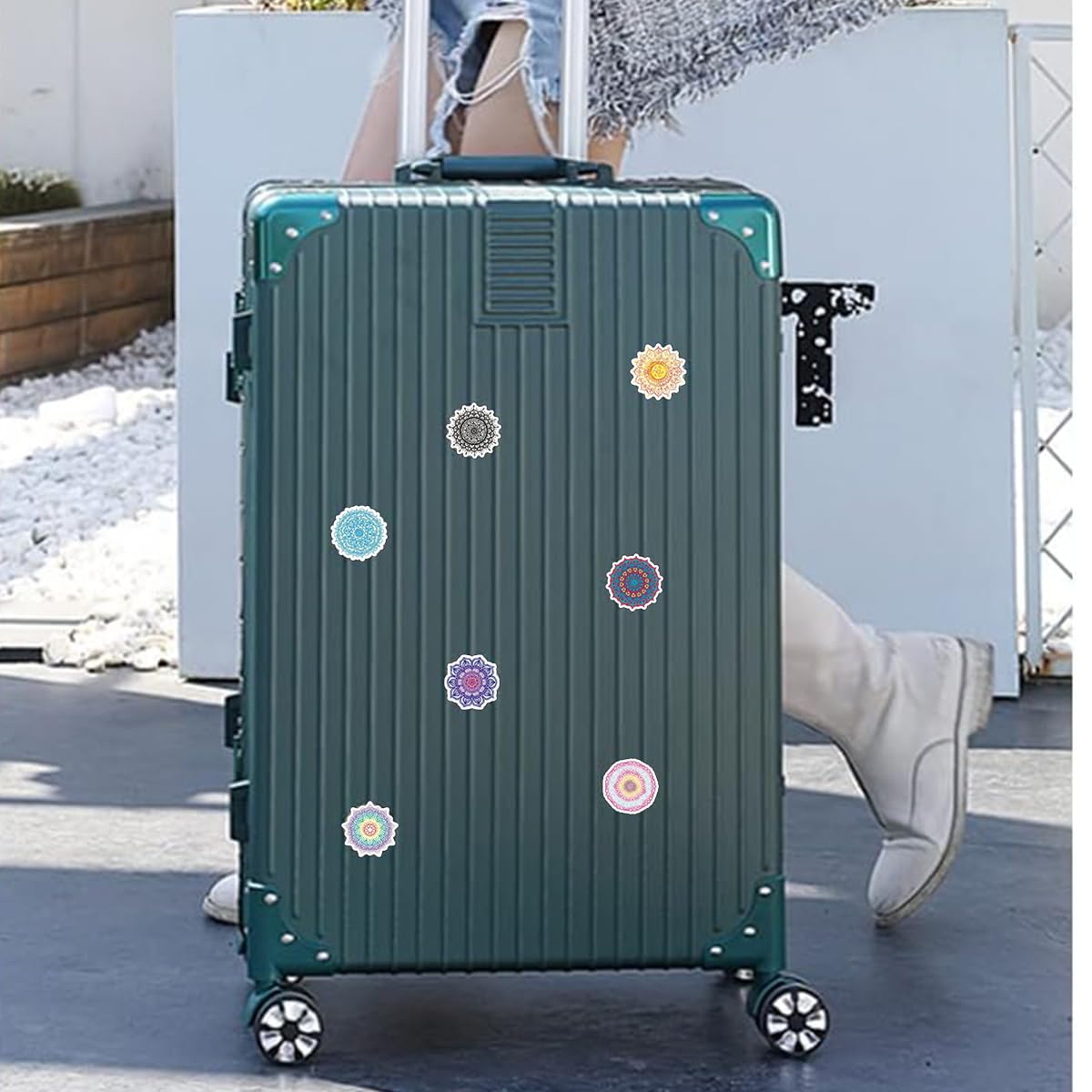 HASTHIP 50Pcs Mandala Art Stickers - Waterproof Vinyl Mandala Art Flower Stickers for Laptop Luggage Skateboard Computer Phone Bumper Scrapbook HASTHIP 50Pcs Mandala Art Stickers - Waterproof Vinyl Mandala Art Flower Stickers for Laptop Luggage Skateboard Computer Phone Bumper Scrapbook